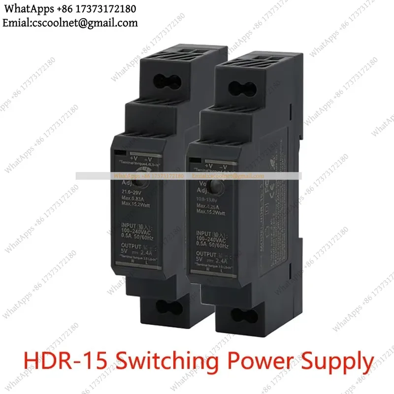 k06 HDR-15W 5V 12V 15V 24V 48V SMPS 110V/220V AC To DC DIN Rail Installation Ultra Slim Industrial Switch Power Supply 1PCS
