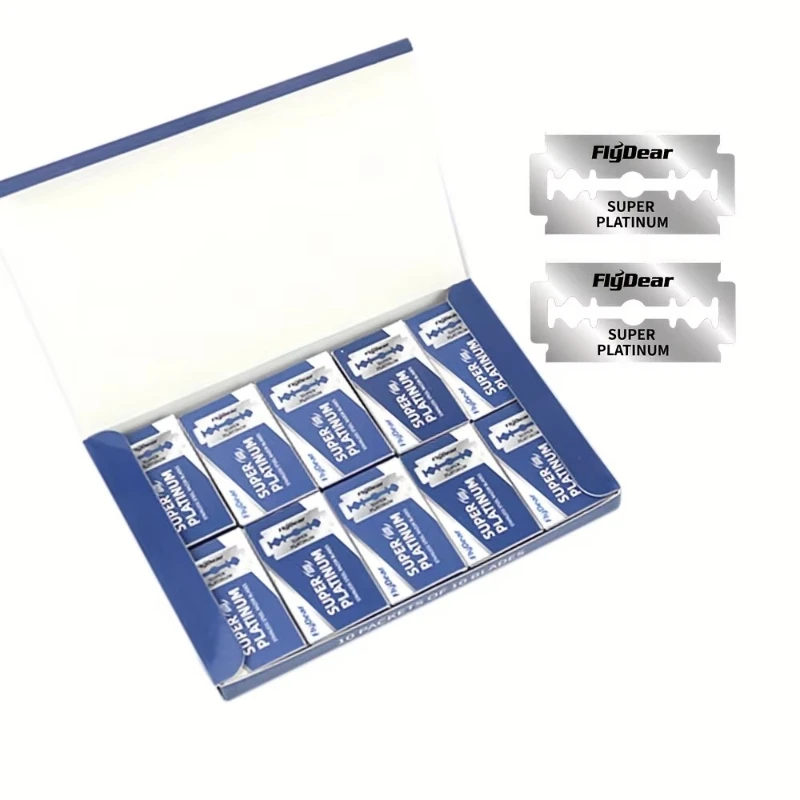 10/30/50/70/100 قطعة شفرات حلاقة مزدوجة الحافة شفرات حلاقة آمنة للحلاقة-البلاتين المقاوم للصدأ شفرات حلاقة مزدوجة