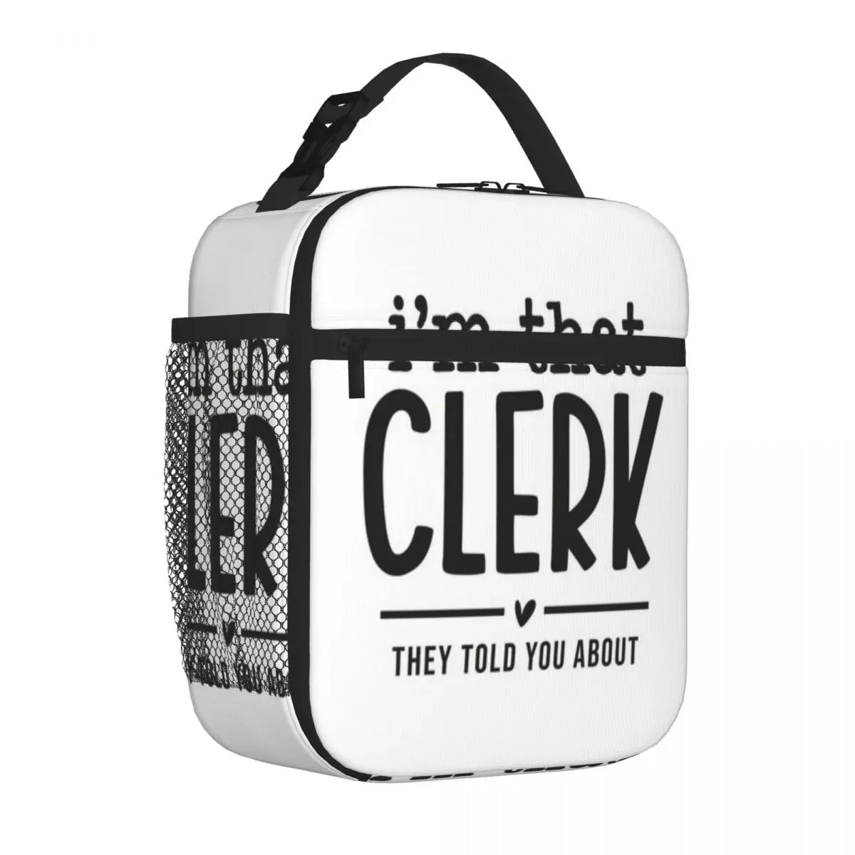Bestselling I M That Clerk They Told You About Plain Design Lunch Box Bag Family Outing Meal Bag