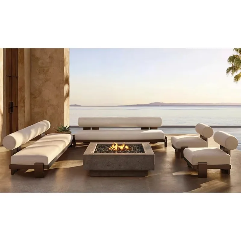 

Modern design luxury garden seating, waterproof aluminum outdoor furniture villa terrace, conversation set outdoor sofa set