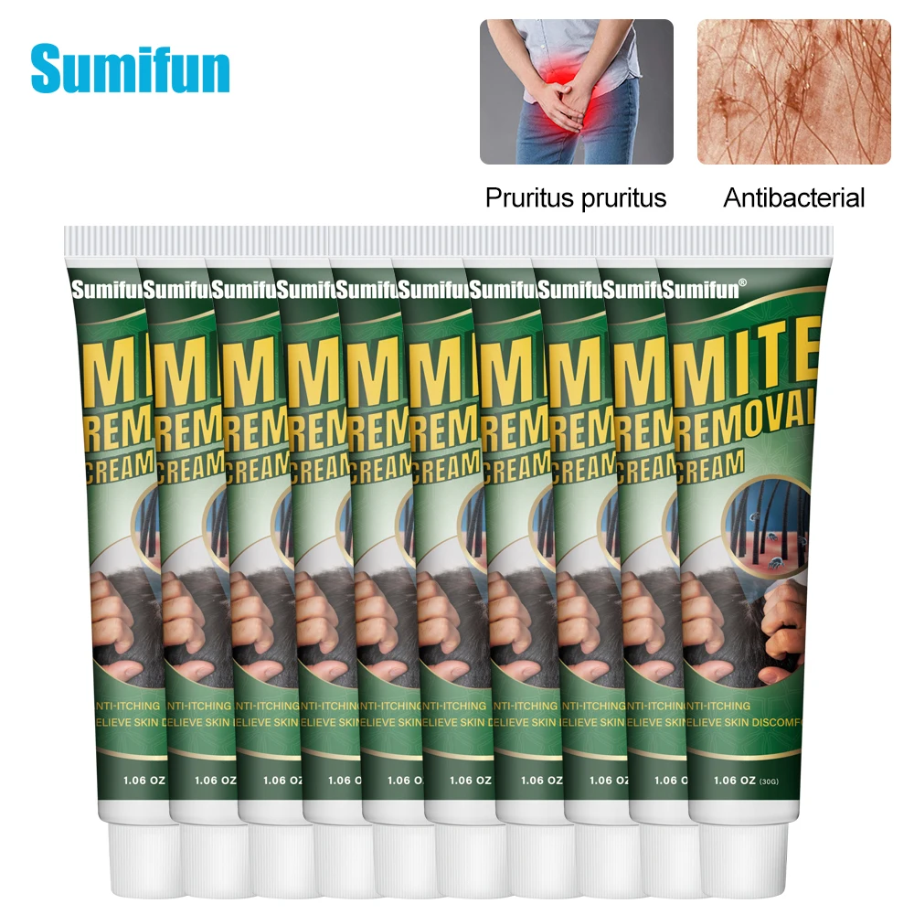 

10Pcs Sumifun Mite Removal Ointment Antibacterial Ointment For Pets People Anti-Itching Pubic Lice Scabies Treatment Skin