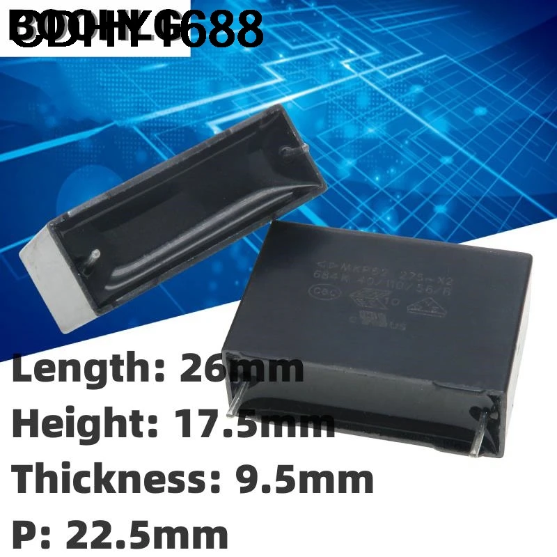 10PCS GD Xiamen Farah MKP62 0.68uf 684 680nf 275v 305v x2 safety film capacitor