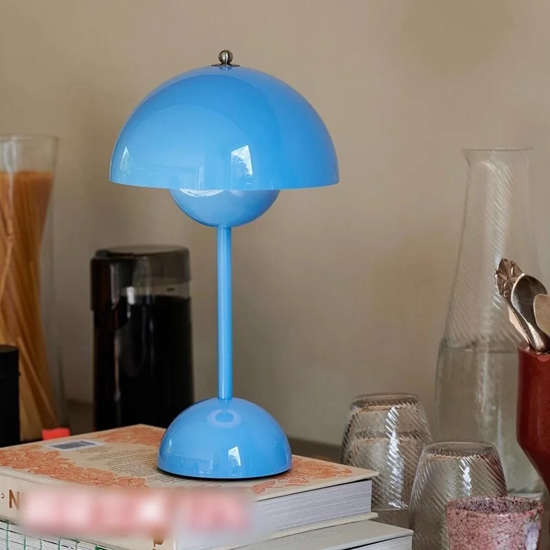 

Danish flower bud table lamp, bedroom bedside lamp, high-value rechargeable wireless night light, desktop lamp