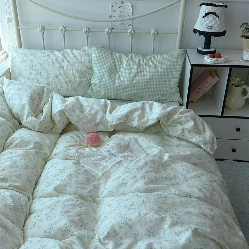 

Комплект постельного белья из чистого хлопка Fre Pear Dr Forest System een Field для односпальной кровати в студенческом общежитии: пододеяльник и наволочка