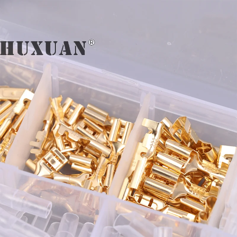 

1Box Docking Terminal Cable Bare Terminals Spring Insert Sheath Terminal , Male And Female 120/135/270/315/450pcs