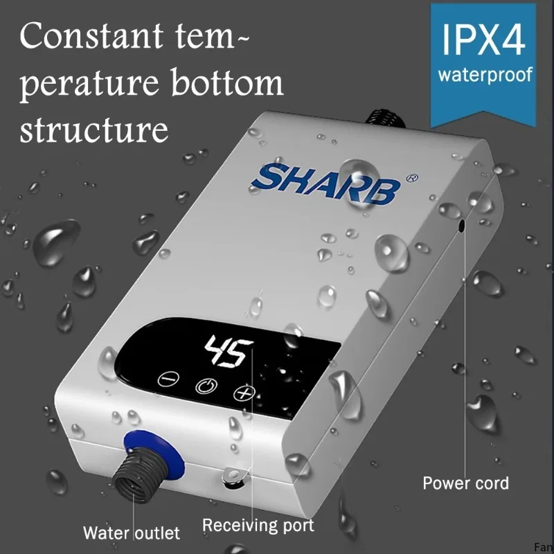 Water Heater 110V-220 Frequency Conversion Thermostat Kitchen Bathroom Wall Mounted Water Heater Tankless Water Heater