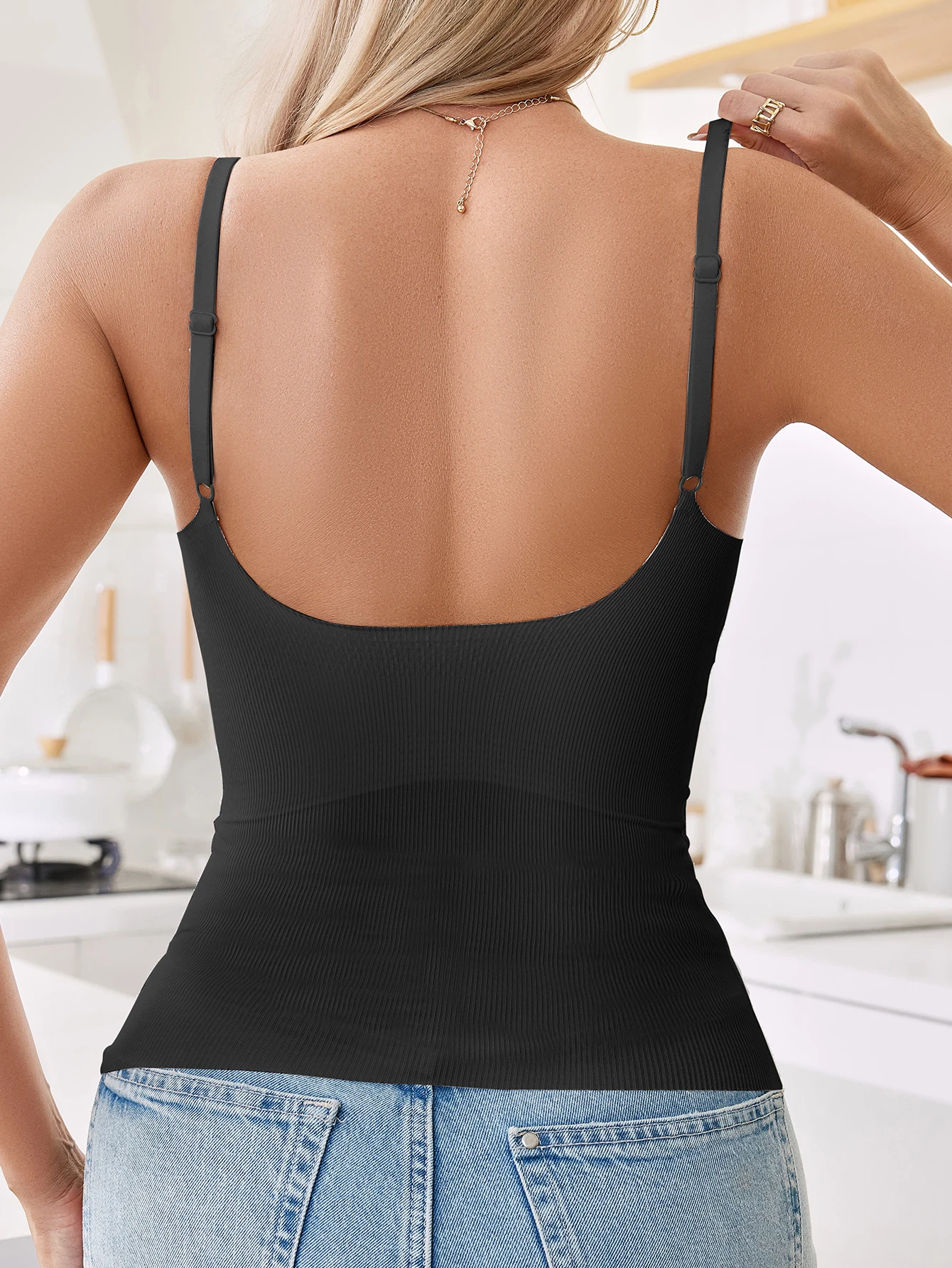 Girl\'S V-Vest, Loose And Comfortable, With Small Straps And Built-In Bra Chest Pads, Breathable Vest
