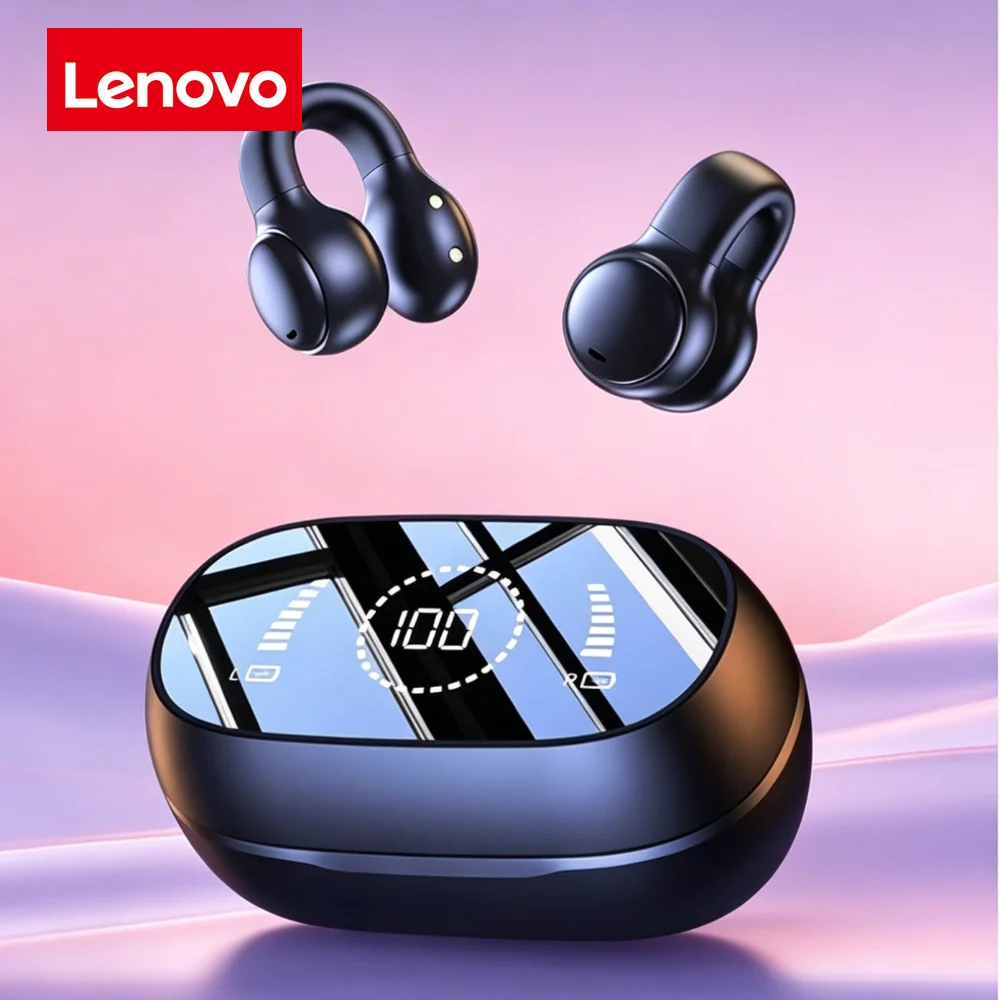 Oryginalne bezprzewodowe słuchawki douszne Lenovo M47, zestaw słuchawkowy Bluetooth, słuchawki z funkcją ładowania, słuchawki z przewodnictwem kostnym 2026