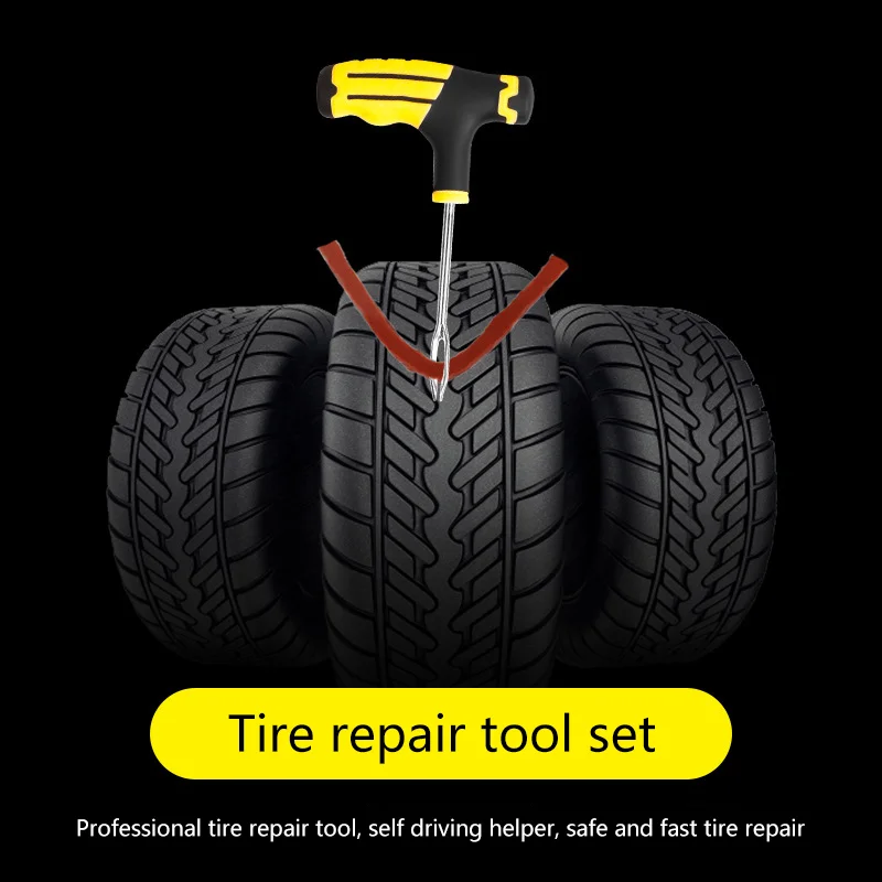 Tire Tubeless Tire Repair Tool Kit For Emergencies Quick Puncture Fixing For Cars Truck RV Jeep ATV Motorcycle Flat Tire Repair