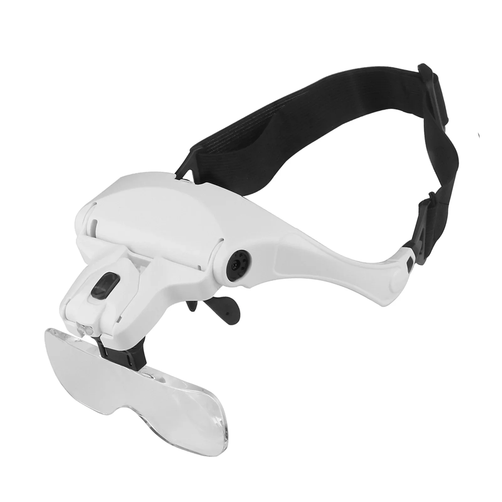 Magnifier Loupe 5 Lens 1.0X-3.5X Adjustable Bracket Headband Glasses Magnifier Loupe with 2 LED Lights Goggles Magnifying Tool