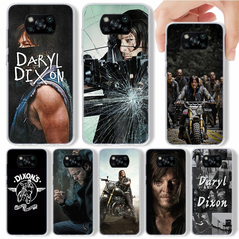 The Walking Dead Daryl Dixon Phone Case For Xiaomi Poco X3 Nfc X5 X6 Pro F6 F5 F4 M5S X4 GT M4 M3 F3 F2 F1 Soft Cover Silicone S