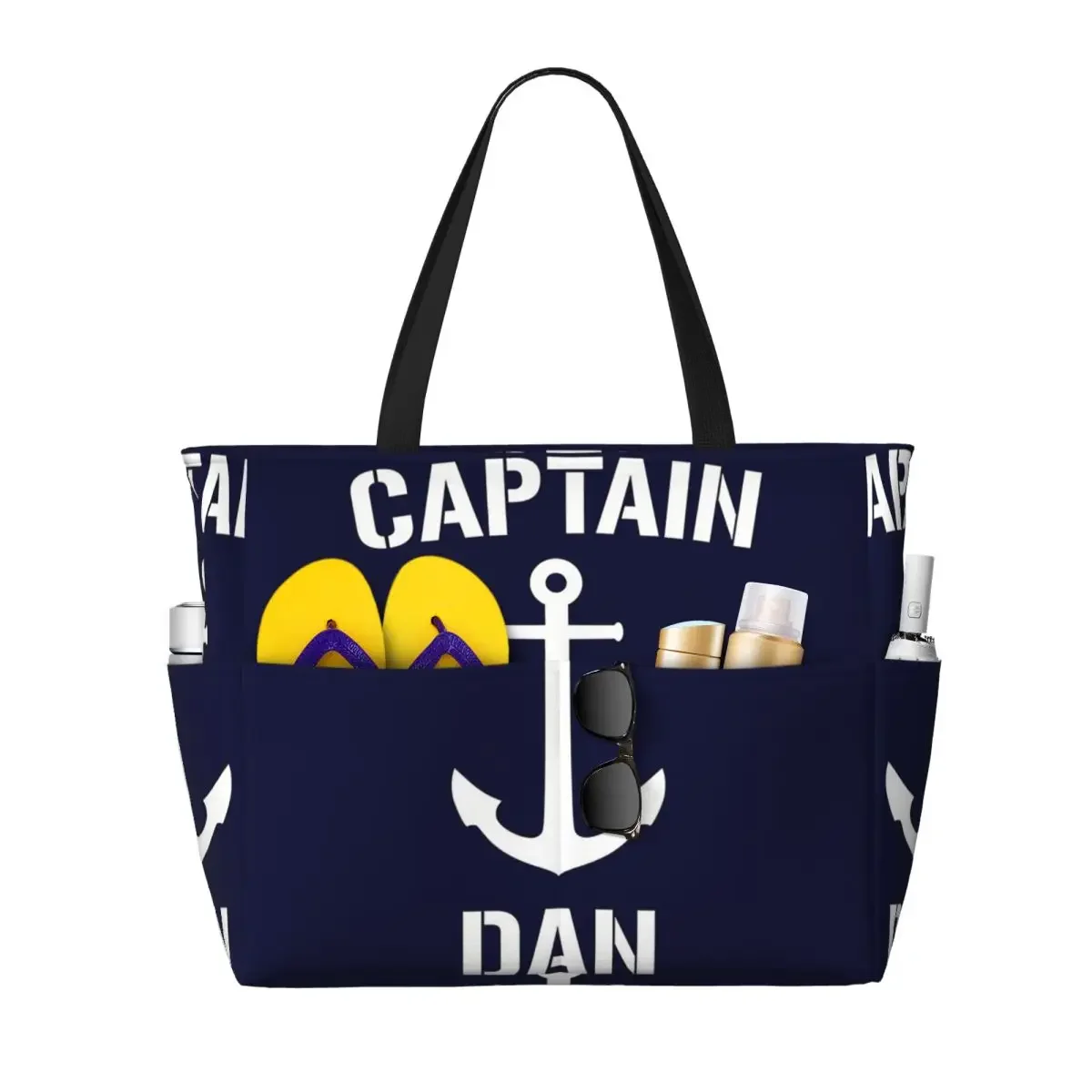 Nautical Captain Anchor Beach Tote Bag Sport Gym Yoga Duffle Large Tote Bag Women Travel Bag Fitness bag