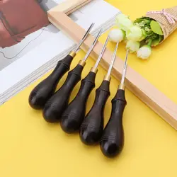 Leather Creaser Steel Ebony Blackwood Shallow Craft Mark Tool F17 20 dropshipping