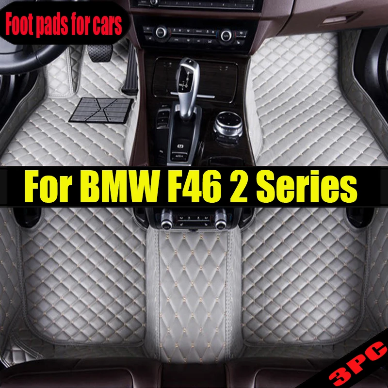 

Artificial Leather Custom Car Floor Mats for BMW F46 2 Series Gran Tourer 2014-2019 Year Interior Details Car Accessories Carpet