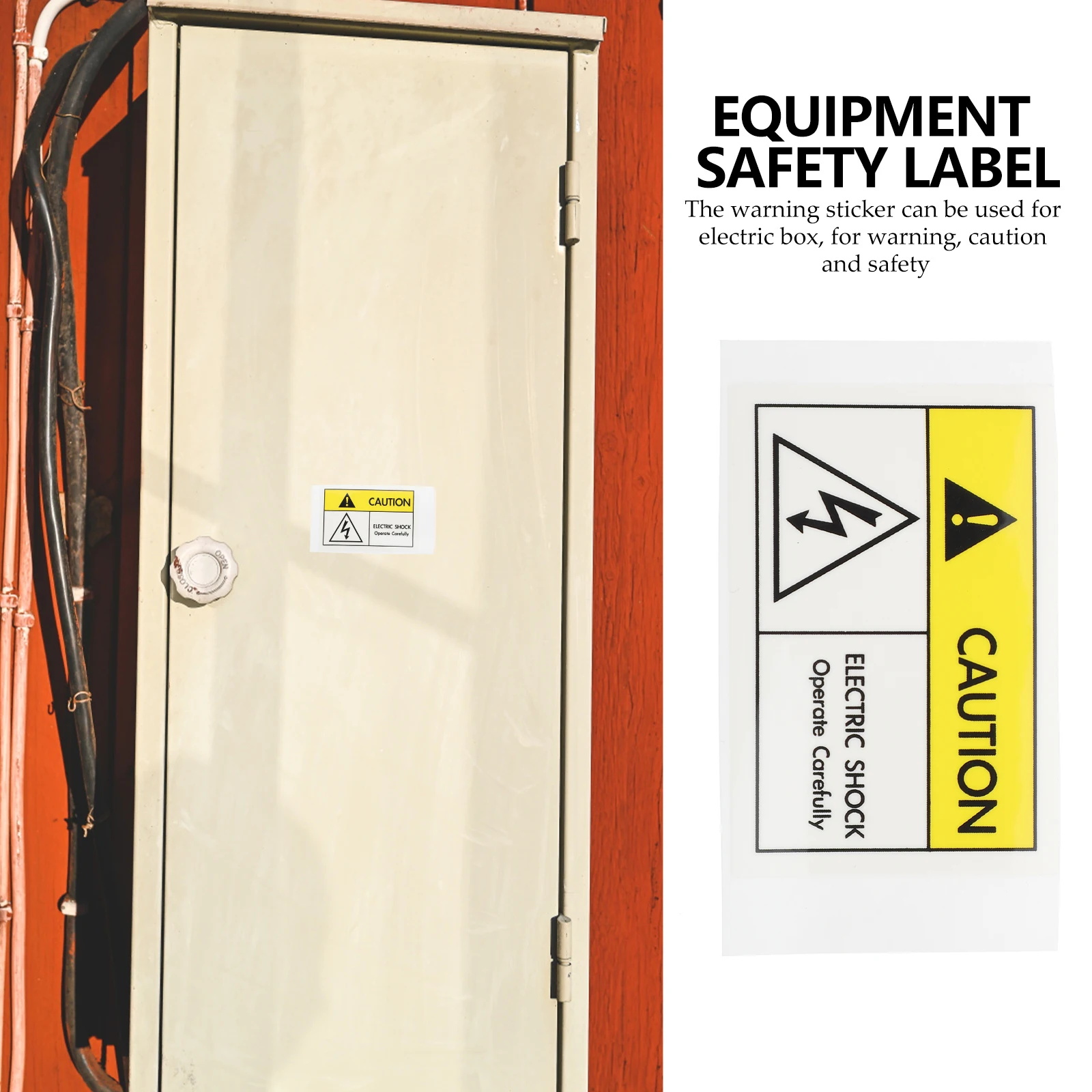 

1Pcs Electric Shocks Warning Sticker Durable Warning Sign Label for Equipment Factory Office School