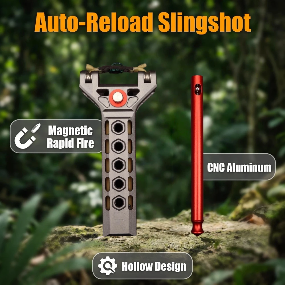 Outdoor Hunting Launcher - Automatic‑Loading Magazine Slingshot Catapult for Adults