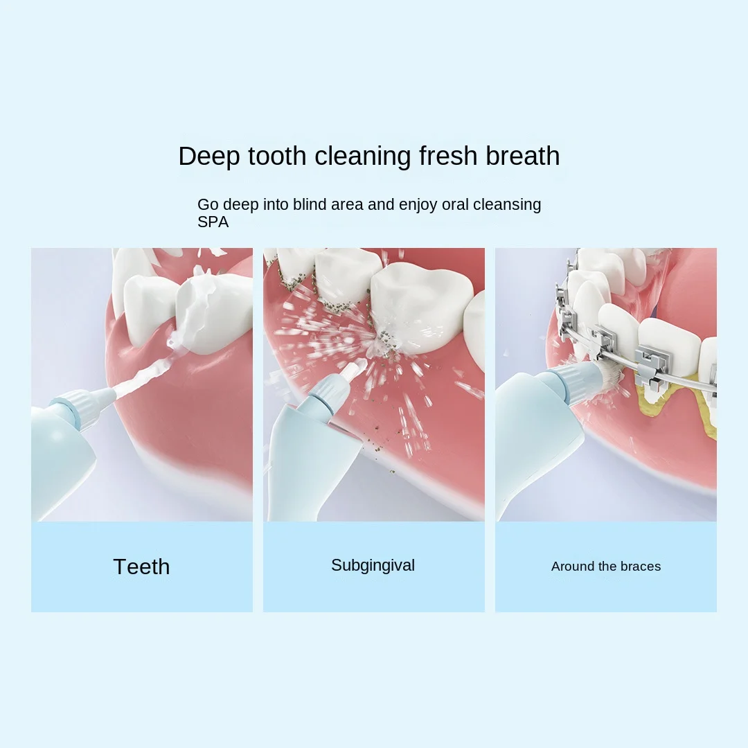 치아 클리너 구강 관리 물 스프레이, 치실 물 이쑤시개, 휴대용 가정용 비주얼 전기 물 선택