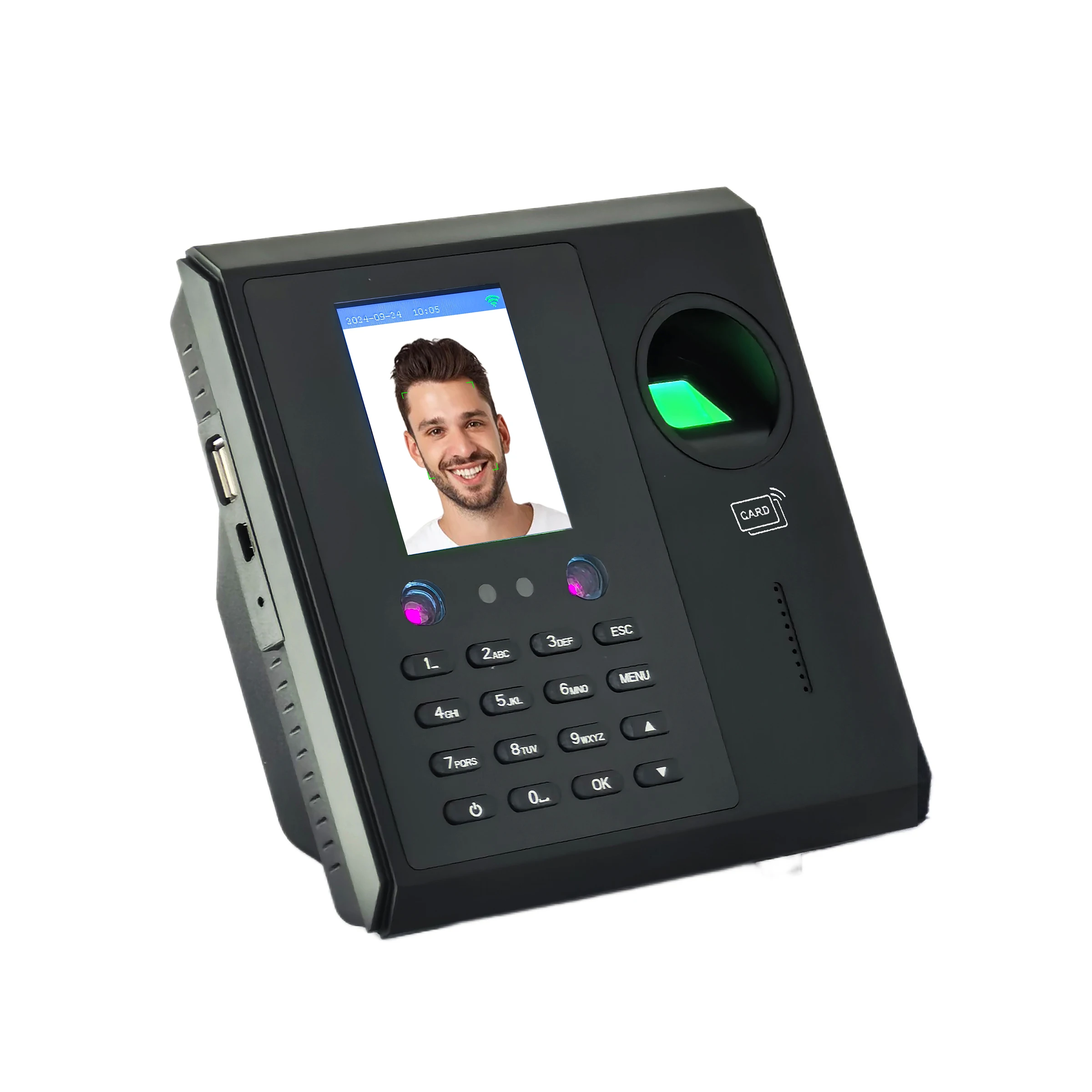 

WiFi 2000mAh Battery Facial Face Time Attendance Machine System Fingerprint Employee Electronic Time Clock Management System