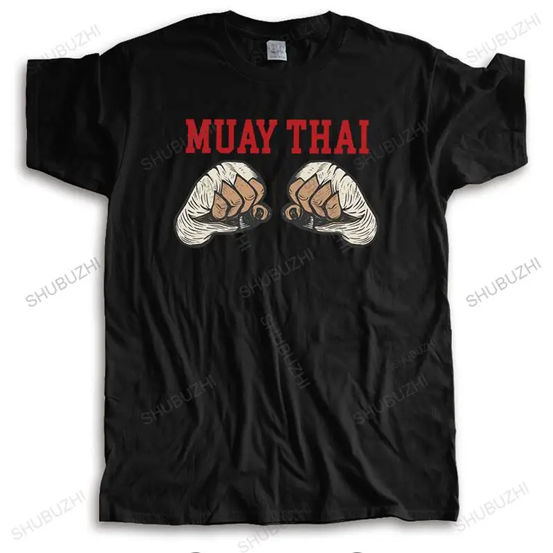 Classic Mens Muay Thai Combat Workout Tshirt Short Sleeves Cotton T-shirt Designer Thailand Kickboxing Boxing Tee Shirt Apparel