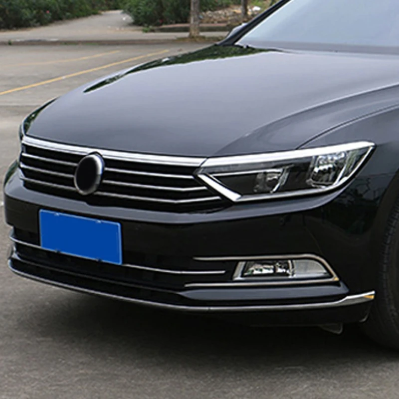 Zewnętrzna osłona reflektorów do Volkswagen VW Passat B8 Akcesoria 2017-2022 Przednia maska silnika Zderzak Pokrywa maski Kratka Panel Reflektory Osłona brwi