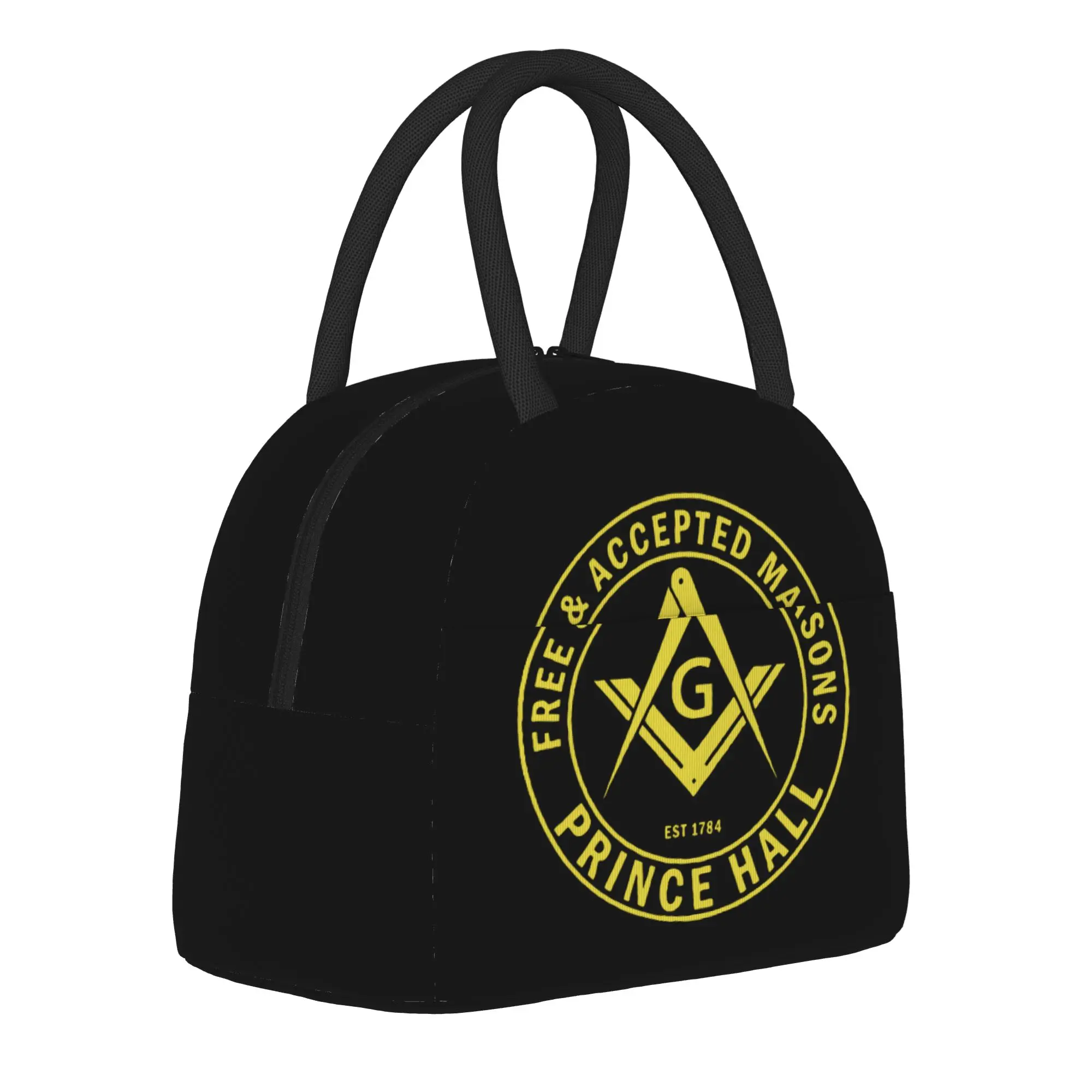 Freemason Compass Masonic Prince Hall Insulated Lunch Bags Thermal Bag Reusable,Lunch Container  Leakproof Tote Lunch Box