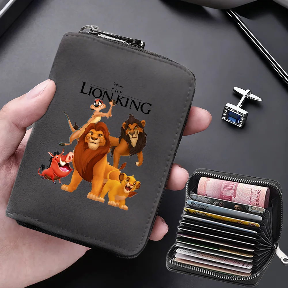 

The Lion King Anti Demagnetization Wallets Card Bag 11 Cards Slot Credit Card Holder Zipper Card Wallet Cards Cover