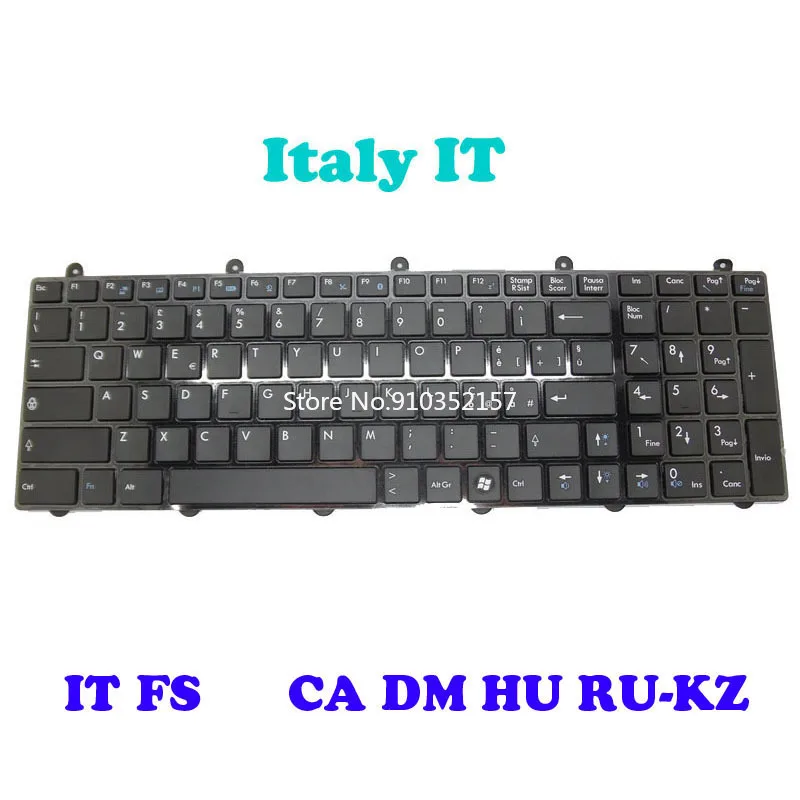 

Keyboard For MSI GT780 V123322BK1 S1N-3EIT281-SA0 S1N-3ETH241-SA0 S1N-3ERU251-SA0 Russian RU Italy Farsi FS Denmark DM Hungary