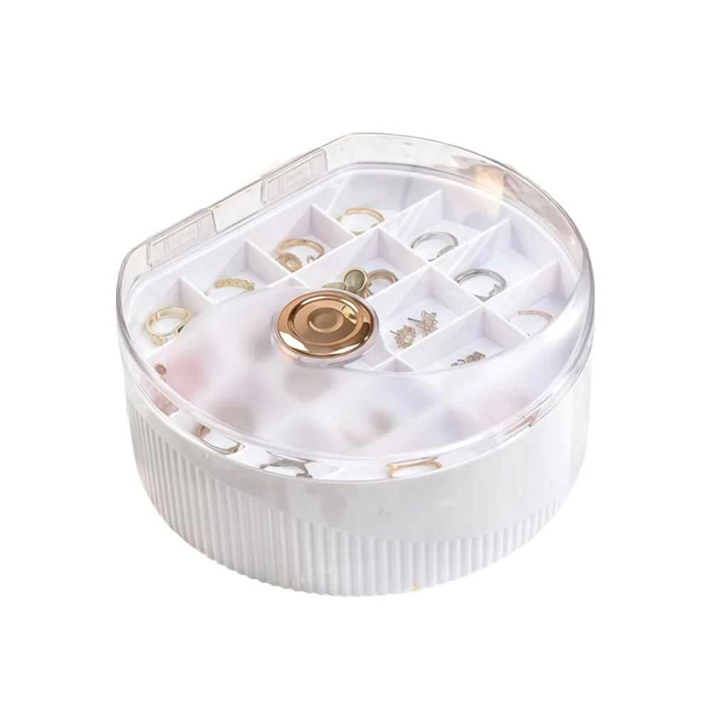

Portable Plastic Jewelry Storage Box Large Capacity Moisture-proof Earrings Storage Case Dustproof Jewelry Organizer For Home