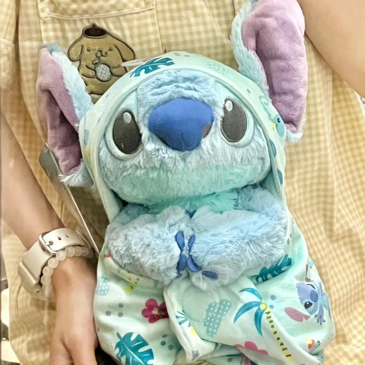 Disney Stitch Cute Baby Plush Doll Work Paerner Angel Titch Baby Soft Comfortable Bedhead Pillow Kawaii Anime Doll Birthday Gift