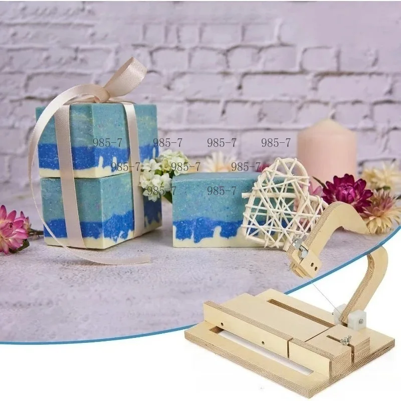 Handmade Craft Wooden Cutter with Adjustable Structure, Fit Soap Bread Cake Candle Cheese Processing