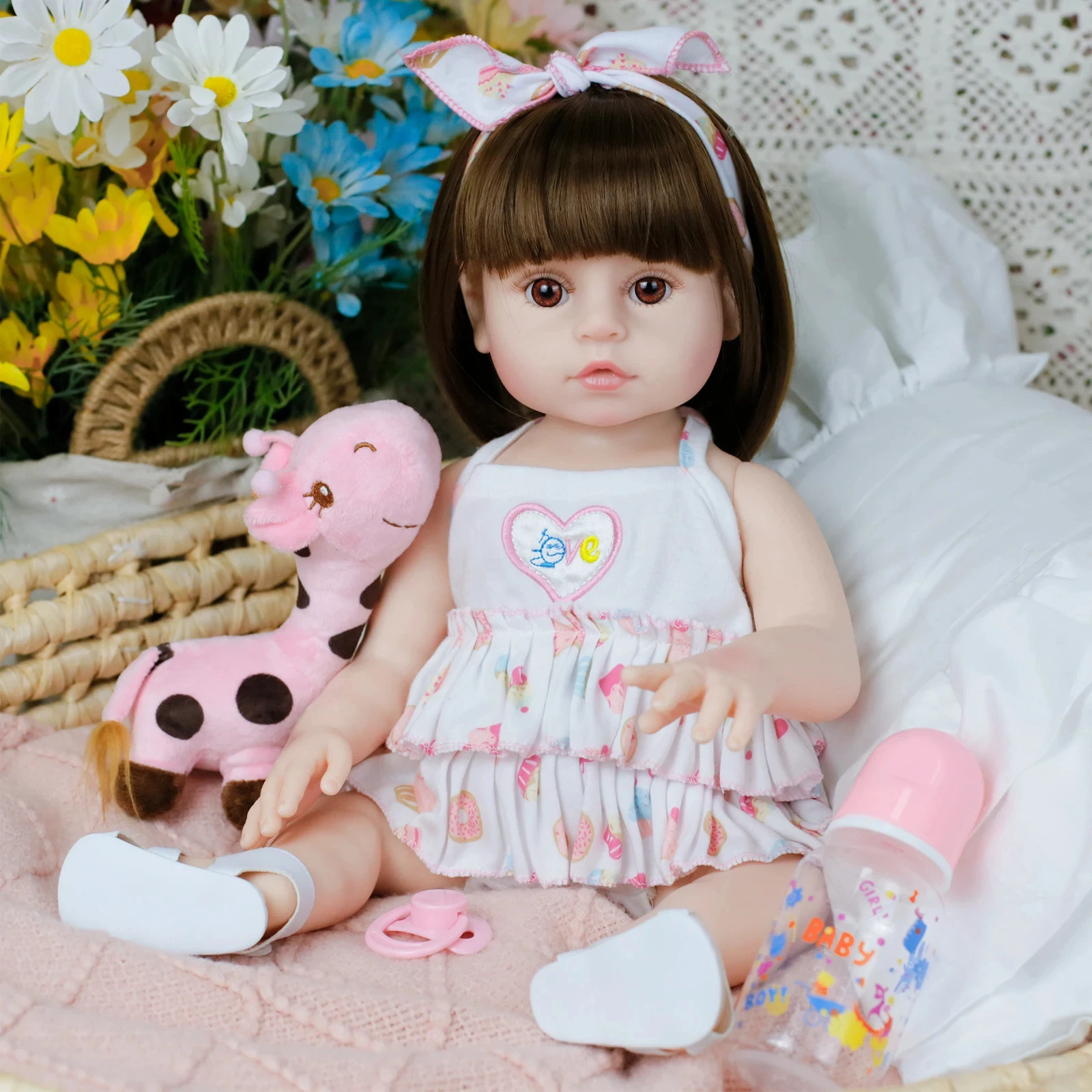 

Lifelike Reborn Baby Dolls 18 Inch Realistic Newborn Baby Dolls Girl Soft Body Handmade Toddler Dolls Christmas Gifts for Kids