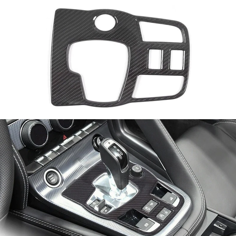 For Jaguar F-TYPE 2013-2026 Convertible Version Real Carbon Fiber Car Gear Shift Panel Cover Trim Car Interior Accessories