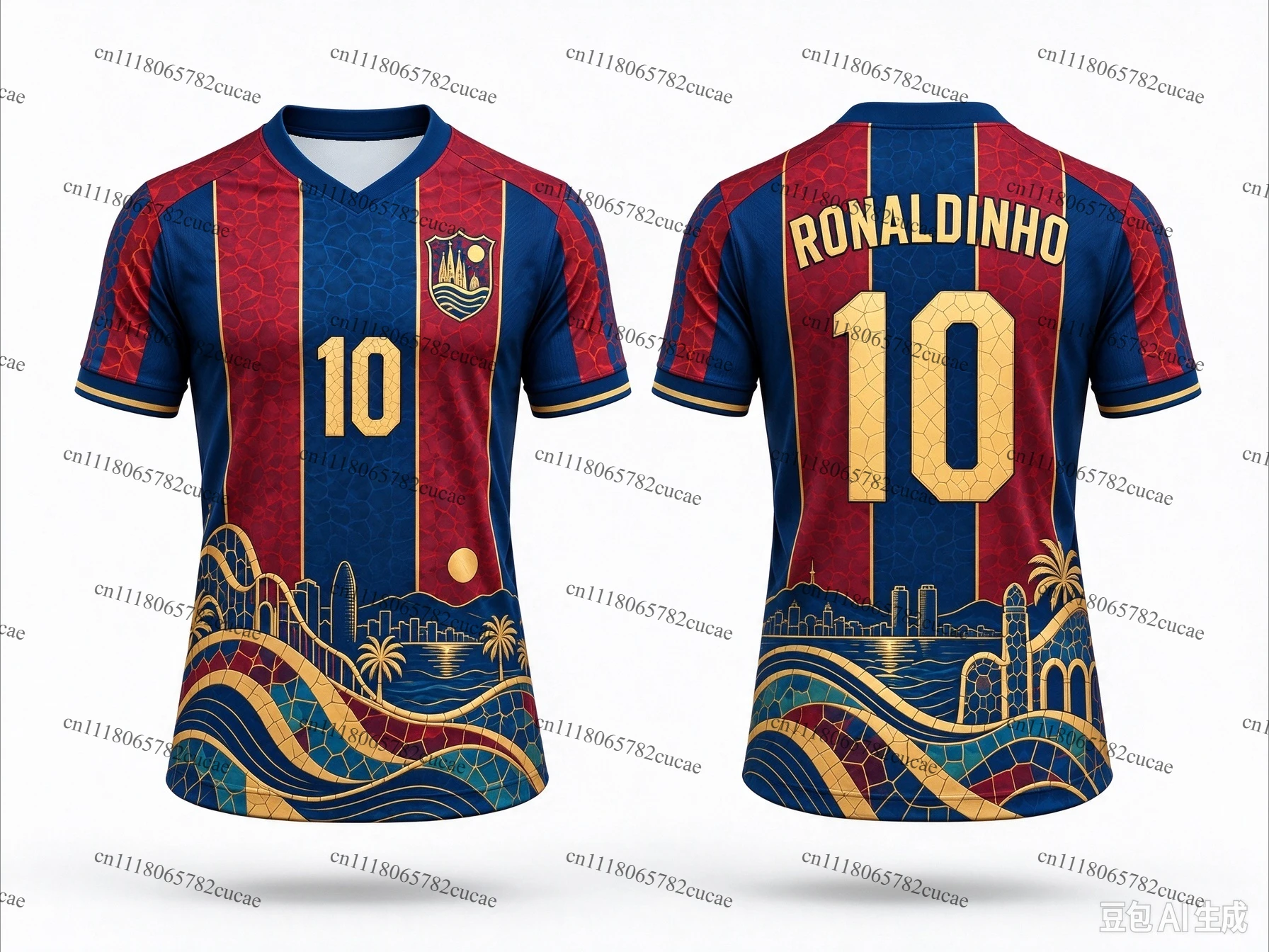 Men's Classic Jersey Barcelona Classic Number 10 Jersey Inherits the Belief of Breathability and Quick Drying