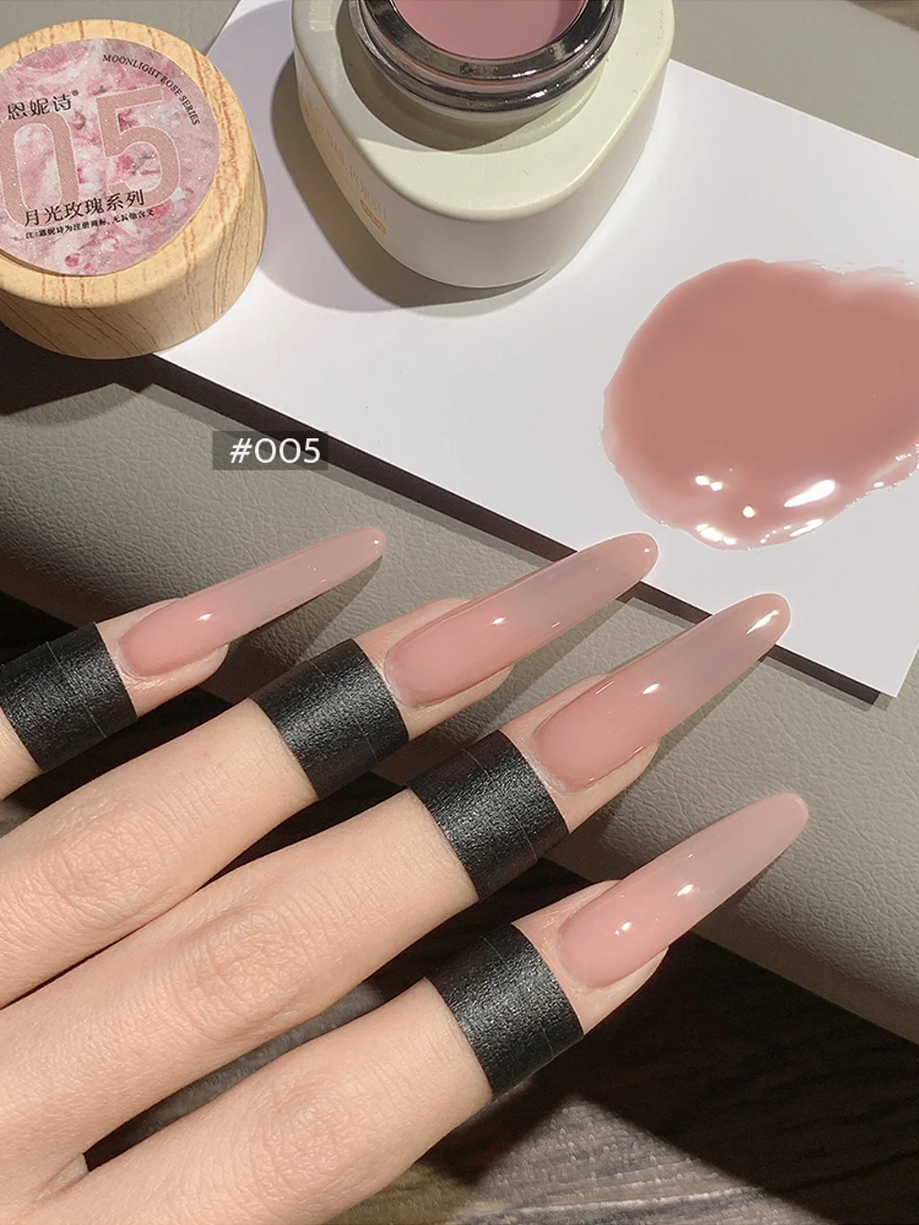 1 Stück/16 Stück 12 g Mondlicht-Rose, rosa Gummi-Basis-Gel, nackte Farbe, halbdurchmessernd, Soak Off UV-LED, selbstnivellierender Nagelkleber, tolle Abdeckung