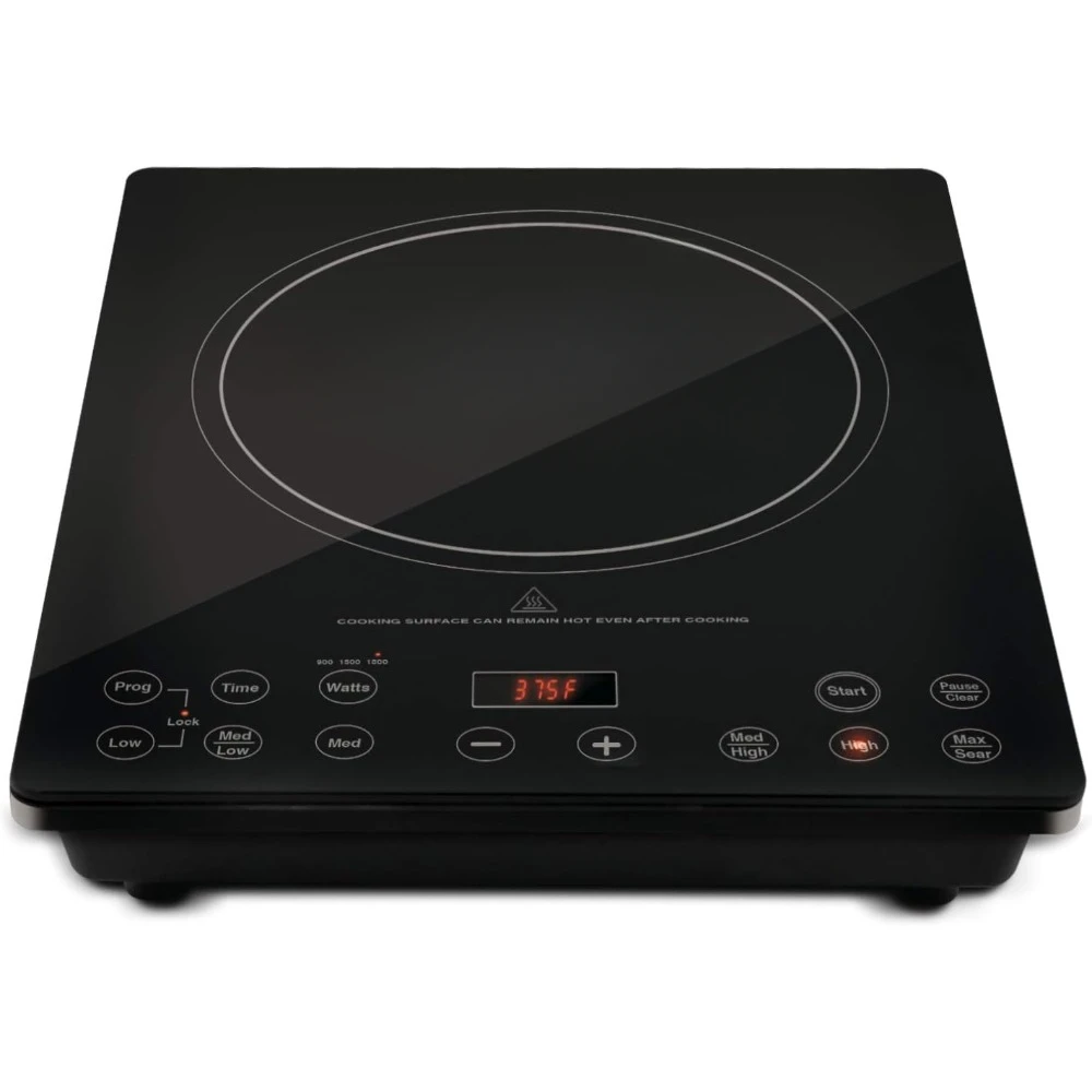 Electric Induction Cooker, Commercial-Grade, 8” 94 Temp Settings 100°F - 575°F in 5°F, Portable Induction Cooker