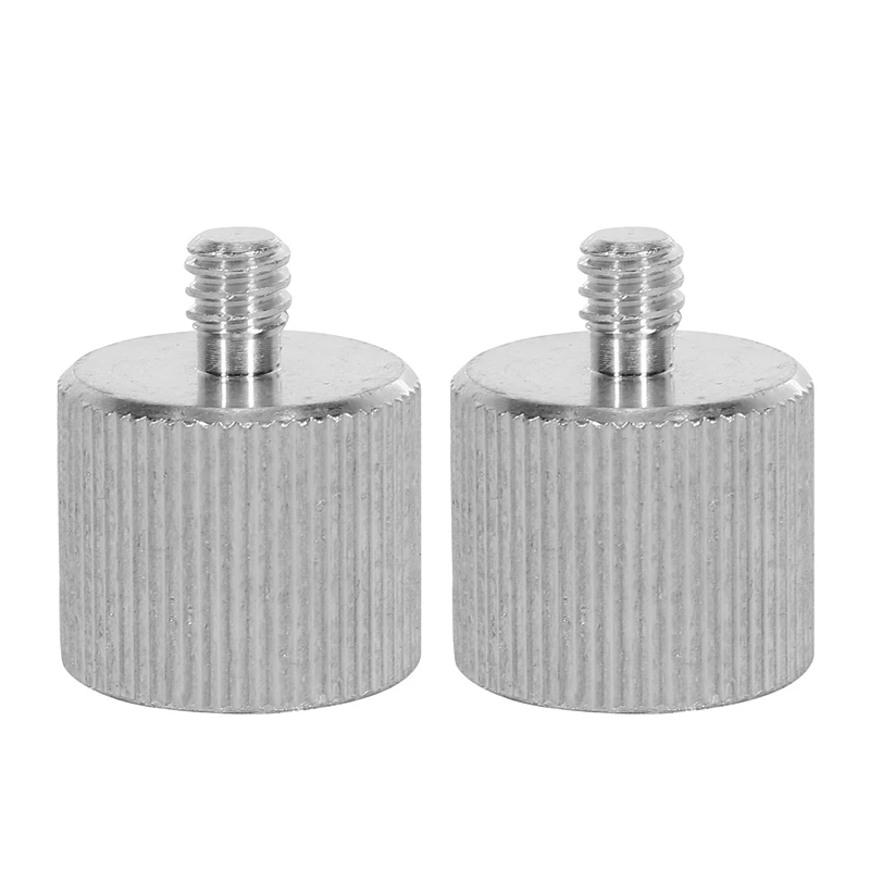 Top ข้อเสนอ2X 5/8นิ้วหญิงถึง1/4นิ้วชายกล้องไมโครโฟนขาตั้งขาตั้งขาตั้งกล้องลดอะแดปเตอร์