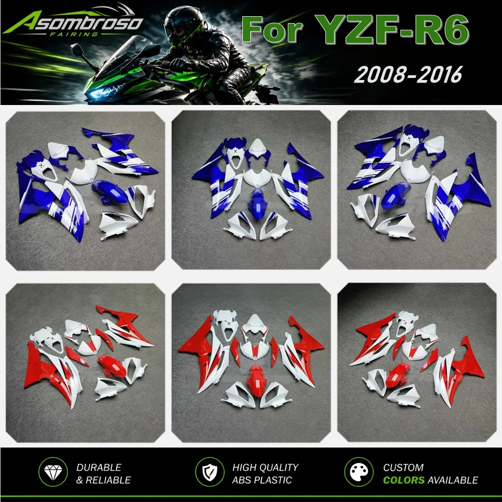 YZF R6 2008-2016 Complete Fairings Set ABS Injection Plastic Motorcycle Bodywork For YAMAHA R6 08 09 10 11 12 13 14 15 16
