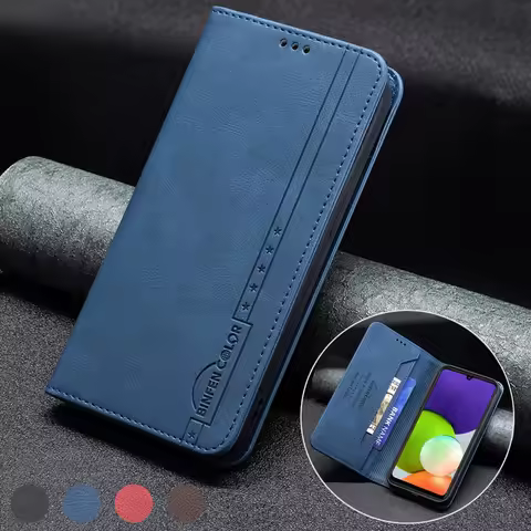 Anti-theft Brush Wallet Case For Samsung Galaxy A03 A12 A13 A22 A23 A32 A33 A51 A52 A53 A71 A72 A73 S22 Ultra S21 Plus S20 FE