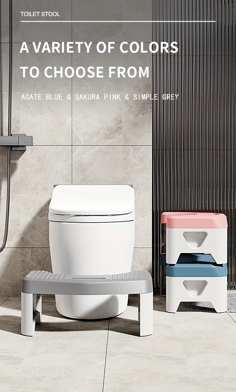 Verstärkter, rutschfester Toilettenhocker, tragbare Fußstütze für das Badezimmer, geeignet für Erwachsene, Kinder und Schwangere, für den Heimgebrauch. – Detail 5