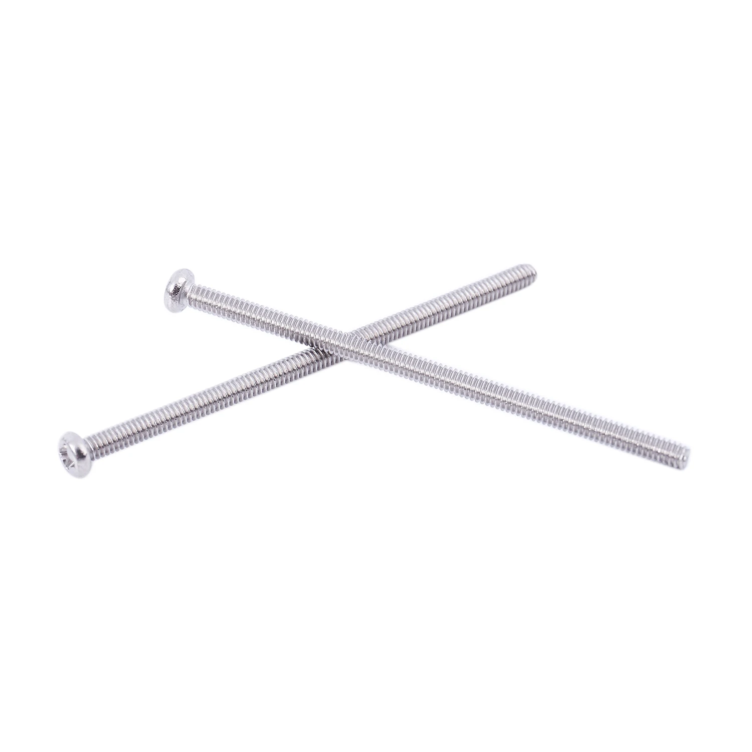 60 X Zilverkleurige M2 * 40Mm 304 Roestvrijstalen Ronde Kop Schroeven Bout