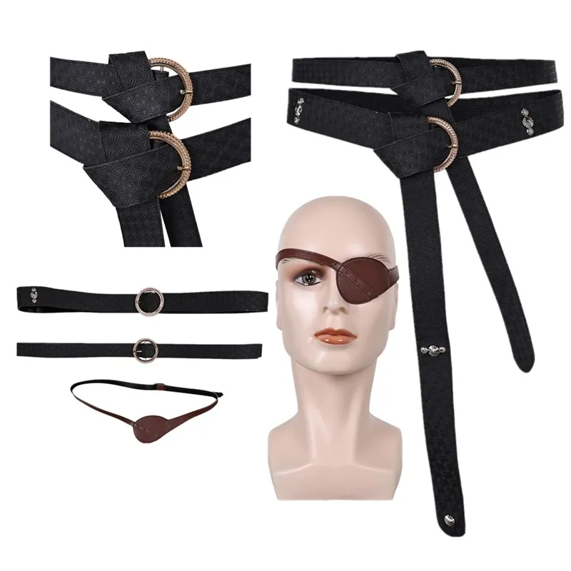 Tv Fantasy Aemond Cosplay Prins Riem Volwassen Mannen Retro Tailleband Eyemask Halloween Carnaval Kostuum Accessoires Prop