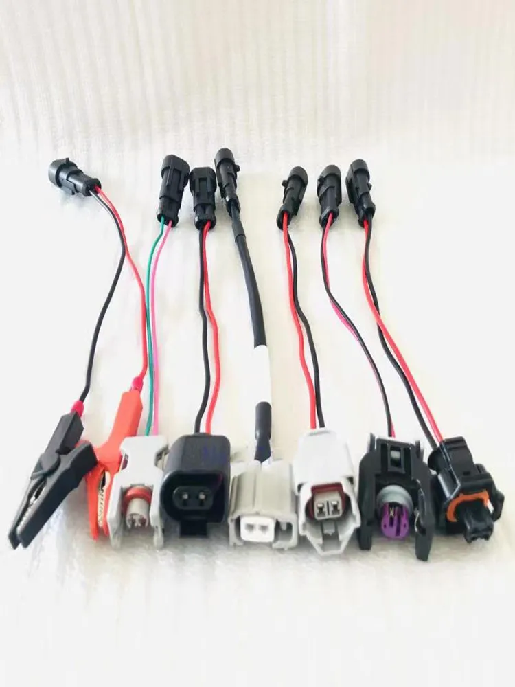 7pcs Common Rail Injector Tester Cables for Bosch Denso Siemens Diesel Nozzle Adapter Plug