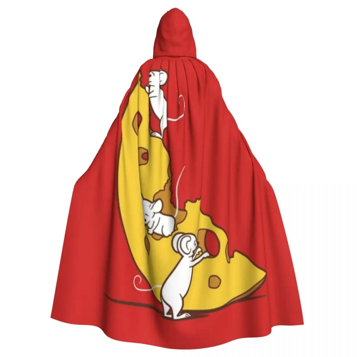 Hooded Cloak Unisex Cloak with Hood Mice With Cheese Cloak Vampire Witch Cape Cosplay Costume