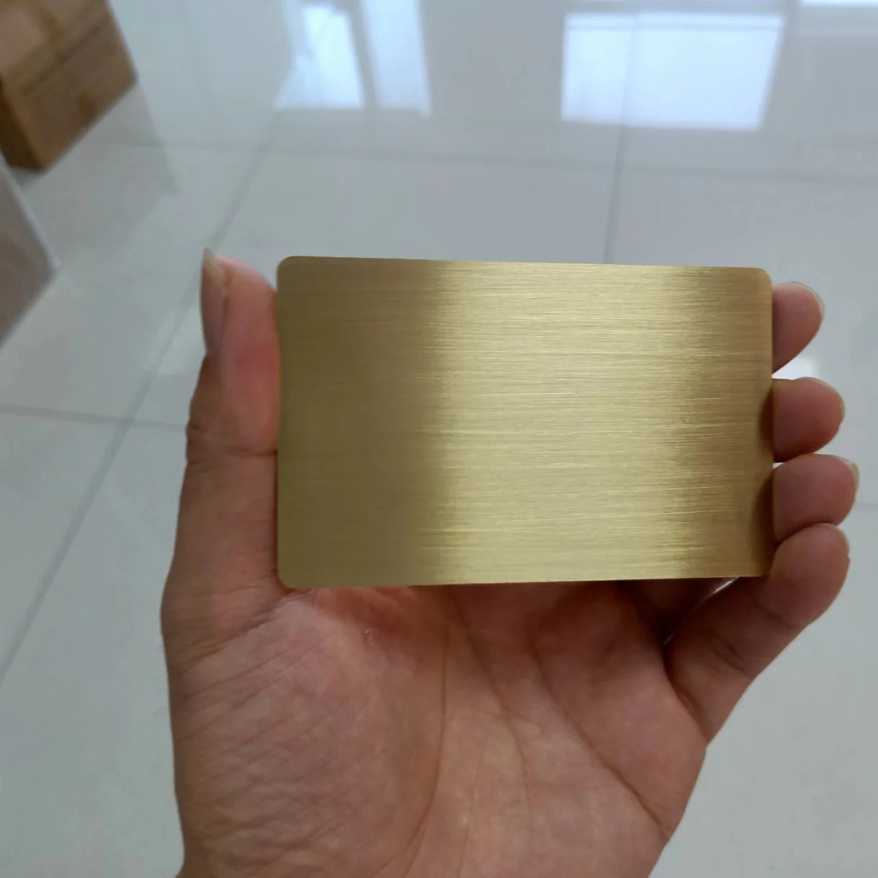 Brushed Gold Metal Steel And Plastic Combination Original Nfc 213 Diy Blank Digital Business Card