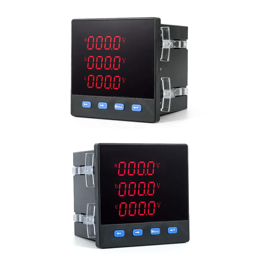 AC 220V LED 3 Phase Digital Voltmeter Ammeter MultiFunction Voltage Current Power Frequency Meter RS485 Communication