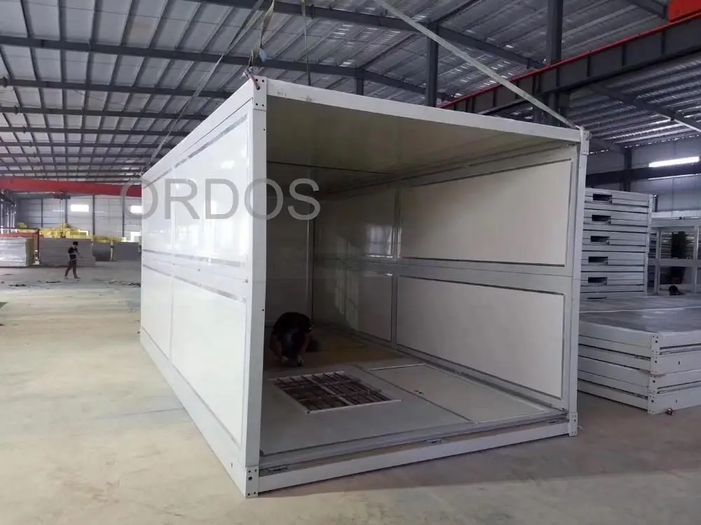 Modular Prefabricated Portable Extended mobile tiny Foldable 20ft Office Folding prefab Container House