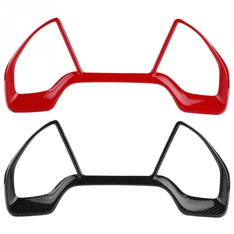

2PCS For Honda Civic 2016-2020 Carbon Fiber Interior Gear Shift Box Strip Cover Trim Center Console Dashboard Decorative Frame