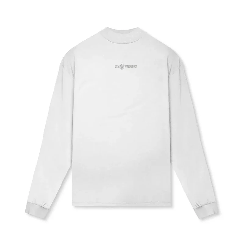 Mens Fitness Running High-collar Fashion Long Sleeve Tshirt Clothing Workout Sporting Cool  Keep Fit T Shirt