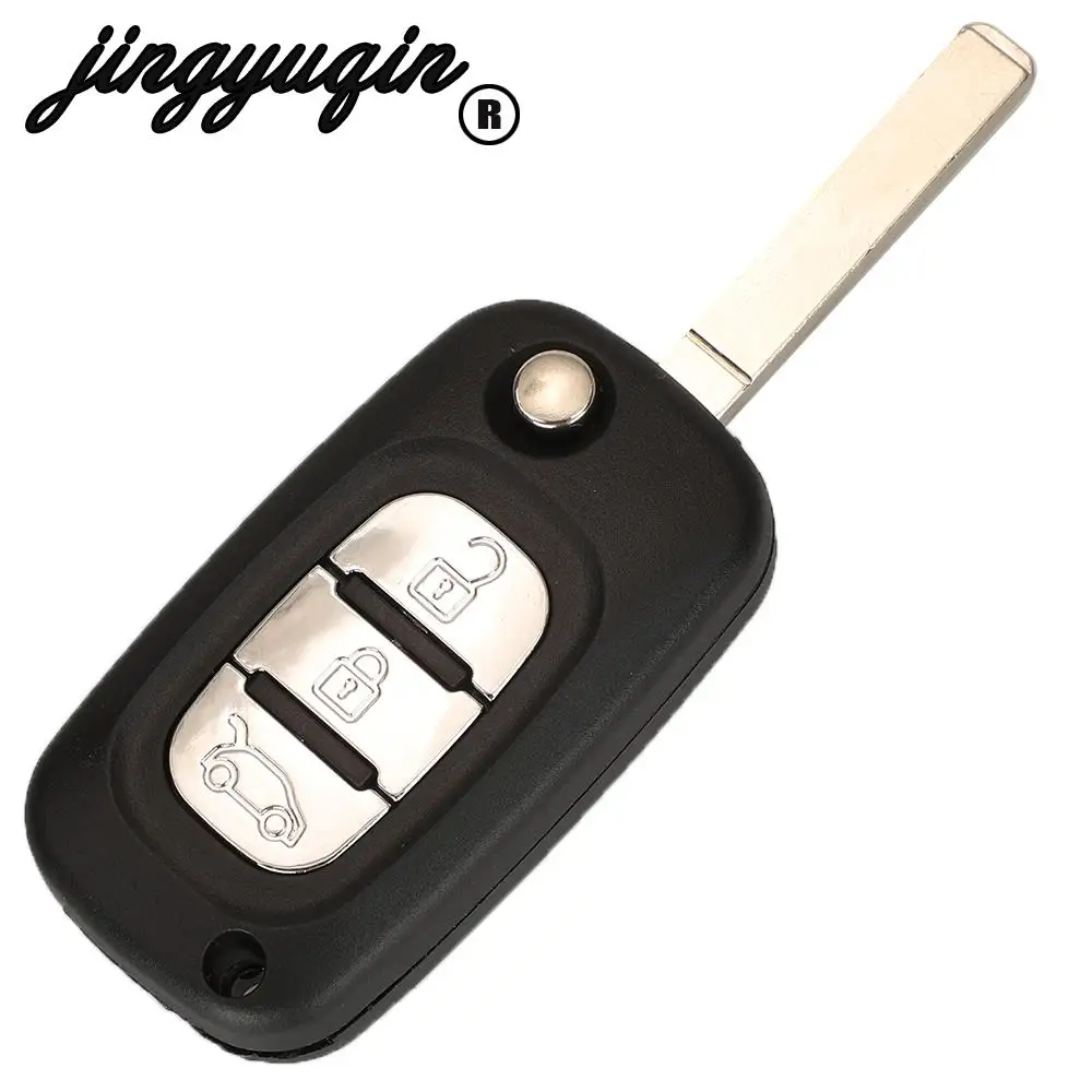 jingyuqin 2/3-przyciskowy pilot zdalnego sterowania do Renault Mercedes Benz Smart Megane4 Kadjar Captur Symbol Fob