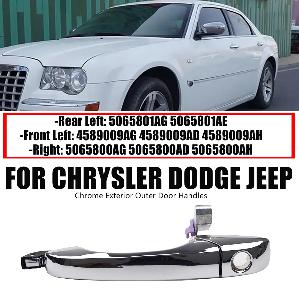 1 peça maçaneta externa da porta da movimentação do carro 5065800ag, 4589009ag, 5065801ag para chrysler 300 300c 2005-10 para dodge magnum 2005-08